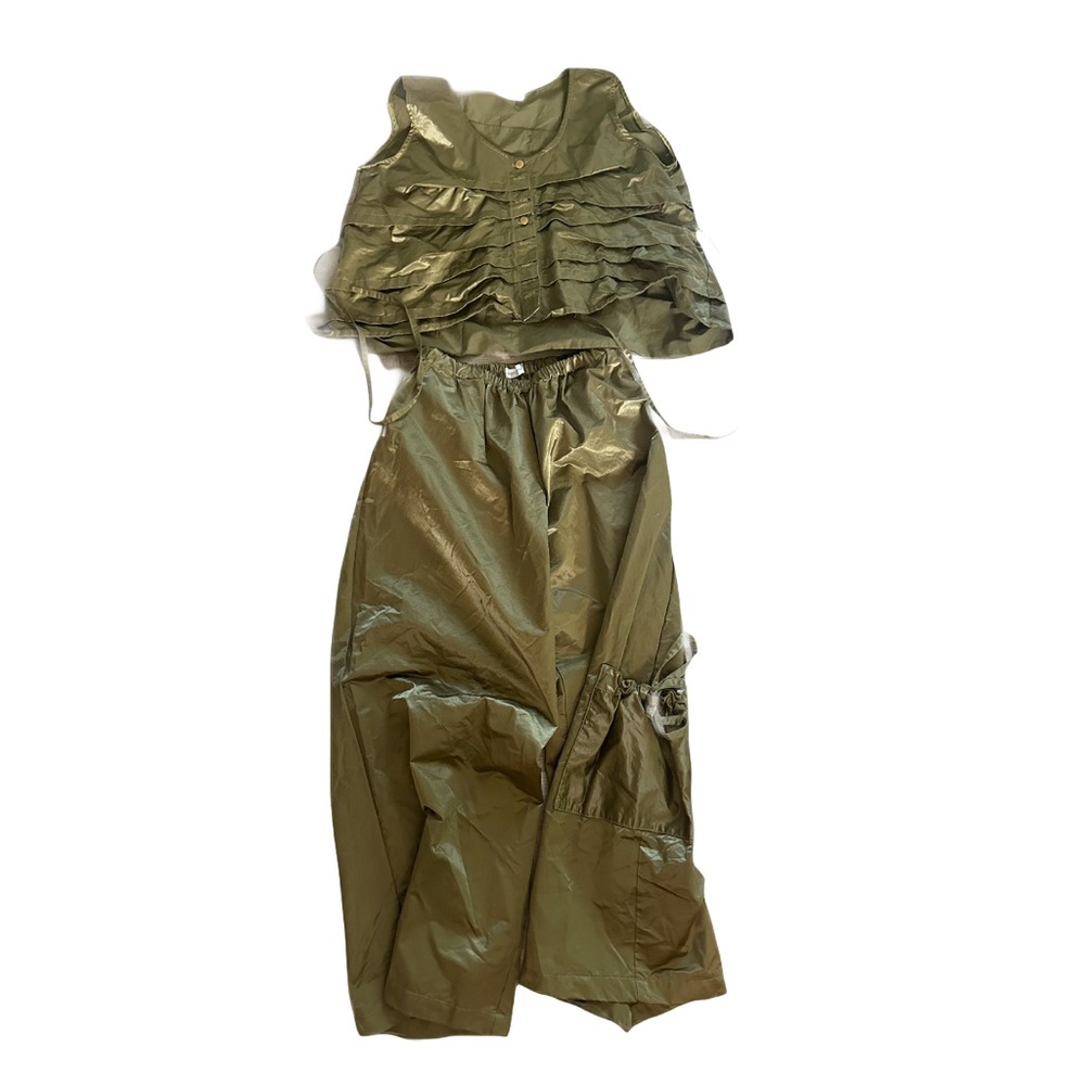 Krista Larson Olive Green Two-Piece Set